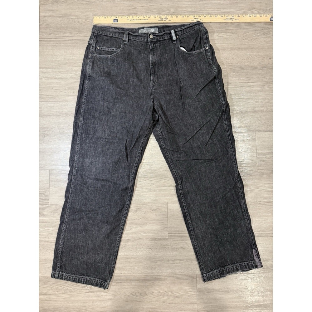 Jordan Jeans Men's 40x34 Black Distressed Y2K Baggy Denim